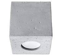 SOLLUX lighting Lampe led béton gris 10x10x10