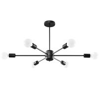 Sollux Lighting Lango plafonnier 6x60 W noir SL.1023