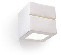 SOLLUX lighting Leo Line Applique murale en céramique | Design Moderne Très Polyvalent | Ampoule E27 Remplaçable, 1 x 60 W | Blanc, 14 x 14 x 14 cm