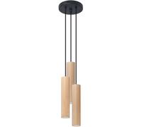 Suspension Bois Bois Naturel GU10 3 Lino