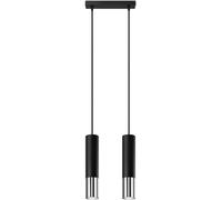 Sollux Lighting Loopez lampe suspendue 2x40 W noir-chrome SL.0941