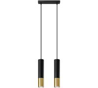 Sollux Lighting Loopez lampe suspendue 2x40 W noir-doré SL.0953