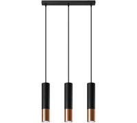 Sollux Lighting Loopez lampe suspendue 3x40 W noir-cuivre SL.0948