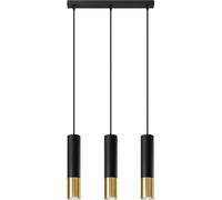 Sollux Lighting Loopez lampe suspendue 3x40 W noir-doré SL.0954