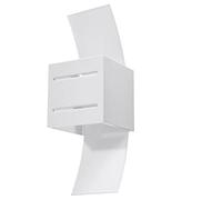 Sollux Lighting Applique Loreto – Aluminium et verre dépoli, G9 remplaçable, Blanc 10x12x30 cm