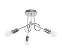 SOLLUX lighting - Lustre - Suspension Luminaire SUPEŁ - Luminaire Décoratif - Lampe LED - Faible Consommation Énergétique - E27, 5x max 15W LED, ~230V, 50Hz, IP20 - Chromé - 45x45x35cm
