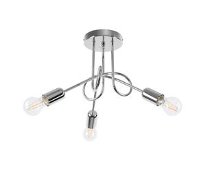 SOLLUX lighting - Lustre - Suspension Luminaire SUPEŁ - Luminaire Décoratif - Lampe LED - Faible Consommation Énergétique - E27, 5x max 15W LED, ~230V, 50Hz, IP20 - Chromé - 45x45x35cm