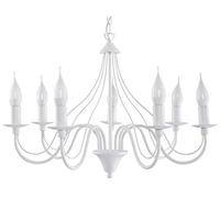 Suspension MINERWA 7 E14 LED Moderne Loft BOHO Vintage Design Couloir - Blanc