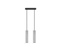 SOLLUX lighting Luvo 2 Suspension Plafonnier Spot | Design Minimaliste et Industriel | Ampoule GU10 Remplaçable, 2 x 40 W | Fabriqué en Béton, Gris, 3
