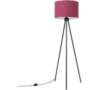 SOLLUX lighting Lampadaire sur Pied Salon - Lampe sur Pied - Tissu PVC Acier - 1 Abat-jour - Lampe LED Ampoule - Bordeaux Nevia