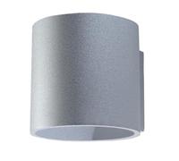 SOLLUX lighting Orbis Applique Murale Spot| Design Moderne avec Abat-jour Cylindrique | Fabriqué en Aluminium avec 1 x Ampoule G9 Remplaçable | Gris, 10 x 12 x 10 cm