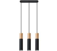 Sollux Lighting Pablo lampe suspendue 3x40 W noir-bois SL.0634