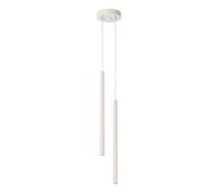 SOLLUX lighting PASTELO Lampe suspendue moderne - Luminaire polyvalent - G9, max 8W LED, ~230V, 50Hz, IP20 - Ampoule non incluse - 2x Source de lumière - 15x15x114cm, Beige