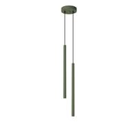 SOLLUX lighting PASTELO Lampe suspendue moderne - Luminaire polyvalent - G9, max 8W LED, ~230V, 50Hz, IP20 - Ampoule non incluse - 2x Source de lumière - 15x15x114cm, Vert olive