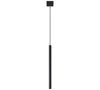 SOLLUX lighting Pastelo Suspension de plafond avec 1 spot - Plafonnier pour salon, salle à manger, lampe de cuisine, acier revêtu par pulvérisation, noir 8 x 8 x 100 cm