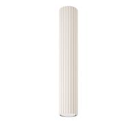 SOLLUX lighting Plafonnier LED - Spot de Plafond - en Aluminium - 1 Spot - 6,5 x 6,5 x 40 cm - Karbon Beige