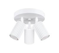 SOLLUX lighting KARBON Moderne Lampe de plafond - Luminaire Polyvalent en Aluminium - GU10, Max 10W LED, IP 20 - Ampoule Non Incluse - 3x Source de lumière - 19,5x19,5x18cm, Blanc