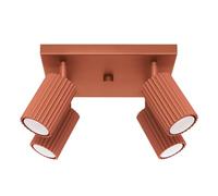 Sollux Lighting Plafonnier Karbon SL.1640 4x10 W 4 abat-jours Aluminium GU10 Rouge