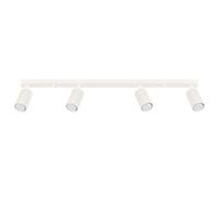 SOLLUX lighting Plafonnier LED - Spot de Plafond - en Aluminium - 4 Abat-jours - 81 x 6,5 x 16,5 cm - Karbon Beige