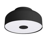 SOLLUX lighting Plafonnier spot acier PVC - 1 flamme - Ampoule LED - Noir Omiq