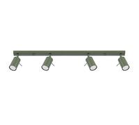 SOLLUX lighting Plafonnier spot de plafond acier 4 flammes lampe LED ampoule 3000K vert olive Briix