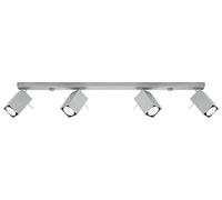 SOLLUX lighting Plafonnier spot de plafond en acier - 4 flammes - Ampoule LED - Gris Merida