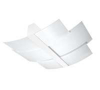 SOLLUX lighting Plafonnier - spot de plafond en acier verre - 1 flamme - ampoule LED - blanc Celia