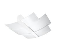 SOLLUX lighting Plafonnier - spot de plafond en acier verre - 1 flamme - ampoule LED - blanc Celia