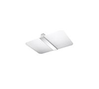 SOLLUX lighting Plafonnier - spot de plafond en acier verre - 1 flamme - ampoule LED - blanc chrome Azalia
