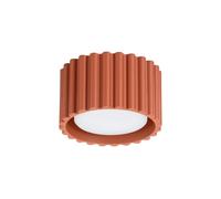 SOLLUX lighting Plafonnier - Spot de plafond en aluminium - 1 flamme - Ampoule LED - Aura Ocre Rouge