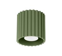 SOLLUX lighting Plafonnier - Spot de plafond en aluminium - 1 flamme - Ampoule LED - Vert olive Aura