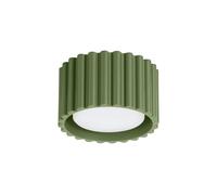 SOLLUX lighting Plafonnier - Spot de plafond en aluminium - 1 flamme - Ampoule LED - Vert olive Aura