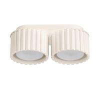 SOLLUX lighting Plafonnier - Spot de plafond en aluminium - 2 flammes - Ampoule LED - Beige Aura