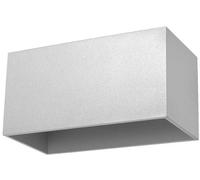 Applique murale QUAD MAXI aluminum gris 2 ampoules