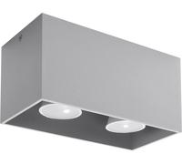 Sollux Lighting Quad Maxi plafonnier 2x40 W gris SL.0382