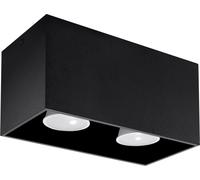 Sollux Lighting Quad Maxi plafonnier 2x40 W noir SL.0381