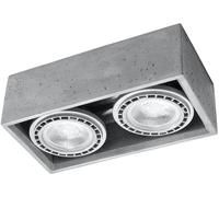 Sollux Lighting Quatro plafonnier 2x40 W gris SL.0884