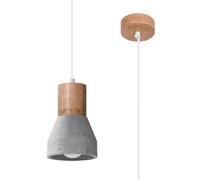 Sollux Lighting Qubic lampe suspendue 1x60 W gris/cendre-bois SL.0964