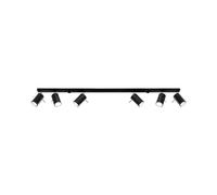 Sollux Lighting Plafonnier Ring 6L LED – Design loft moderne, pour chambre, salon, escalier – Noir