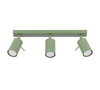 Plafonnier Sollux Lighting RING - 3 spots GU10 - Sauge - 45x16 cm