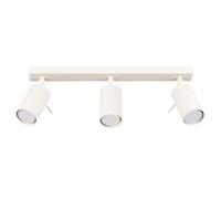 SOLLUX lighting RING Plafonnier moderne - Luminaire polyvalent - GU10, 10W LED, ~230V, 50Hz, IP20 - Ampoule non incluse - 3x Source de lumière - 6x45x17cm, Beige