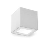 SOLLUX lighting Sigma Applique murale en céramique | Design Moderne Très Polyvalent | Ampoule E27 Remplaçable, 1 x 60 W | Blanc, 14 x 14 x 14 cm
