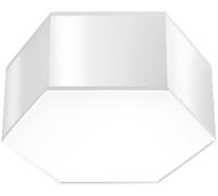 Plafonnier cube en PVC blanc 30,5 x 13,5 cm