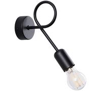 SOLLUX lighting - Applique Murale - Lampe Murale SUPEŁ - Luminaire Décoratif - Lampe LED - Faible Consommation Énergétique - E27, 1x max 15W LED, ~230V, 50Hz, IP20 - Noir - 25x8x20cm