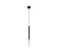 SOLLUX lighting Suspension - Lampe de plafond en acier - 1 lumière - Ampoule LED - Chrome noir Mozaica