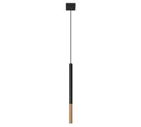SOLLUX lighting Suspension - Lampe de plafond en acier - 1 lumière - Ampoule LED - Cuivre noir Mozaica
