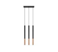 SOLLUX lighting Suspension lampe suspension lampe suspendue - plafonnier acier - 3 flammes - ampoule LED - cuivre noir Mozaica