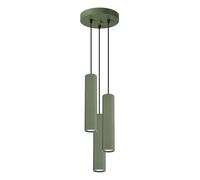 Suspension Aluminium Vert Olive GU10 3 Karbon