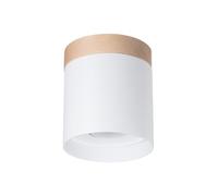 SOLLUX lighting - Suspension Luminaire Rif - Plafonnier - Suspension Élégante - Longue Durée de Vie - Design Attrayant - Matériau Acier - GU10, 1x max 10W LED, ~230V, 50Hz - Blanc/Bois Naturel
