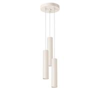 SOLLUX lighting Suspension, plafonnier, acier, 3 ampoules LED, 3 000 K, beige, Toris